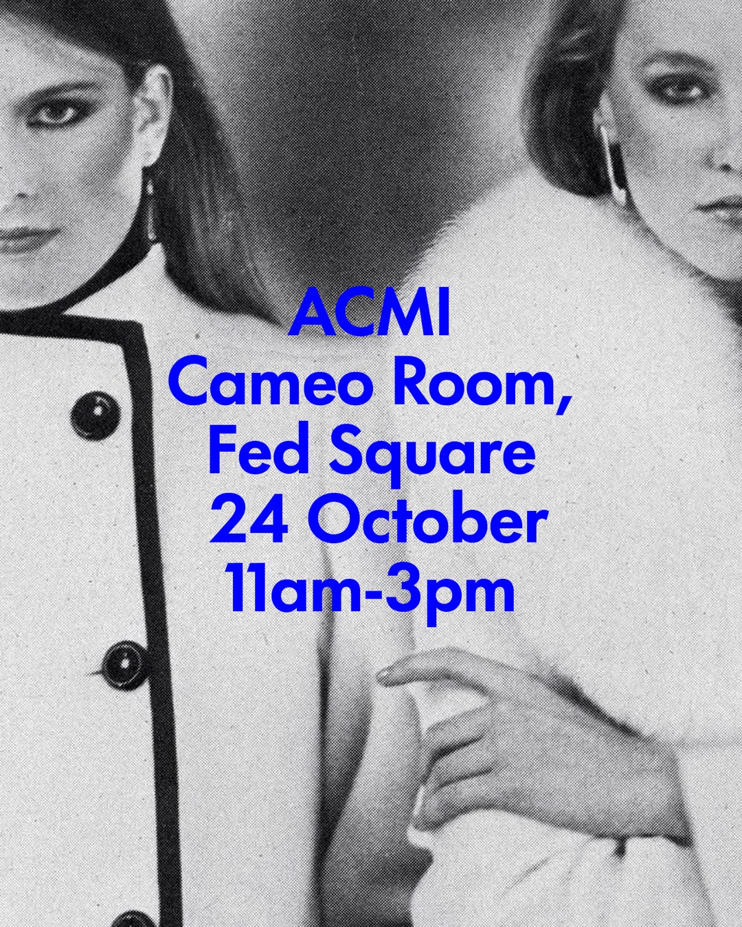 ACMI Cameo Room, Fed Square. 24 October, 10am to 2pm.
