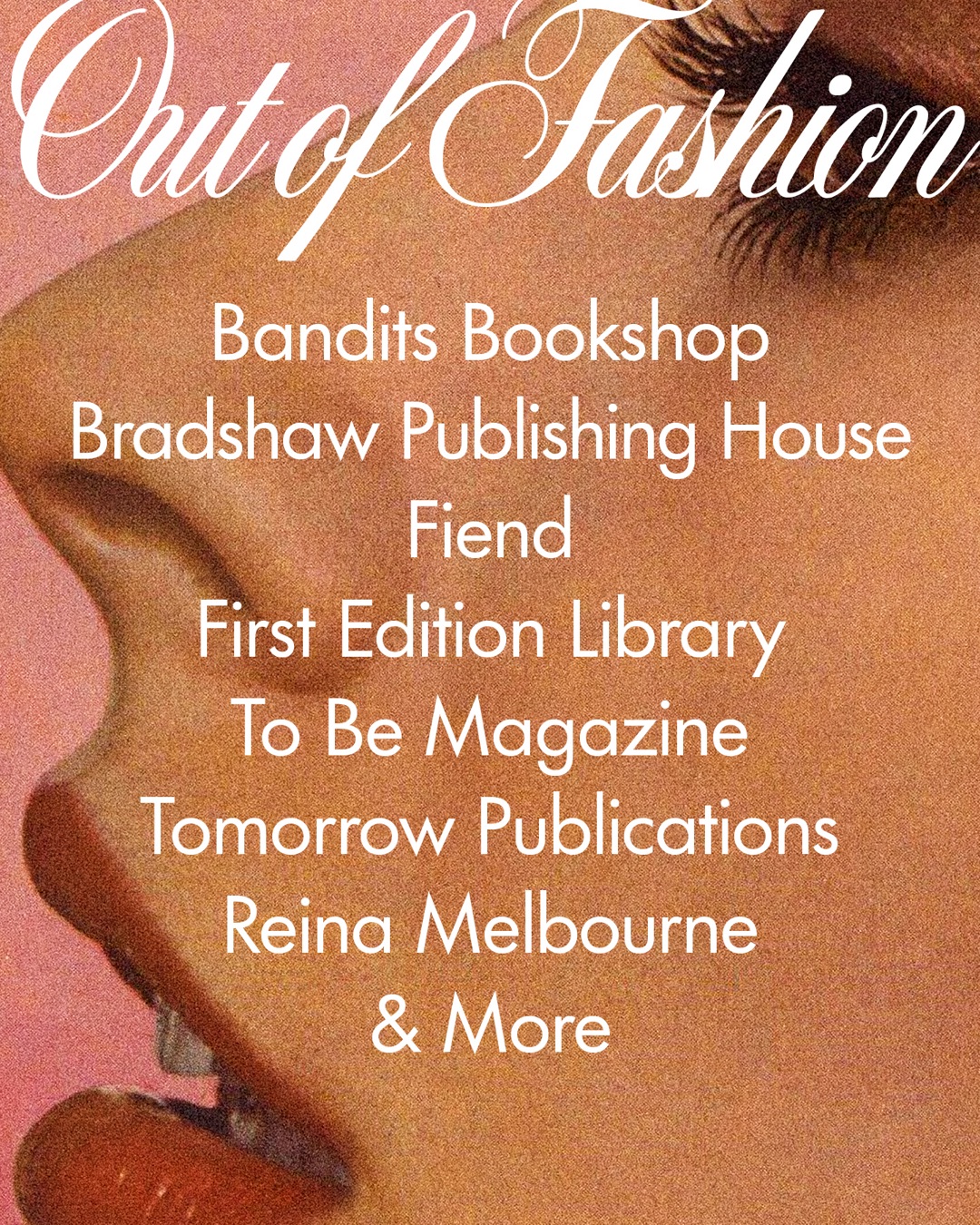 Exhibitors: Alice D Magazine, Bandits Bookshop, Chrome Please, Emma Boseley, Fiend, First Edition Library, Nose Magazine, To Be Magazine, Tomorrow Publications, We are Dropouts and more.